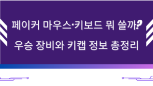 페이커 마우스·키보드 뭐 쓸까? 우승 장비와 키캡 정보 총정리